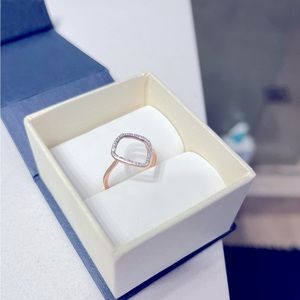 Monica Vinader Riva Diamond Hoop Ring 18k rose gold vermeil and Diamond like new